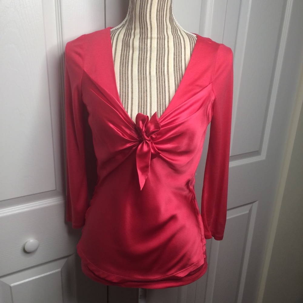 Karen Millen dark pink V-neck top